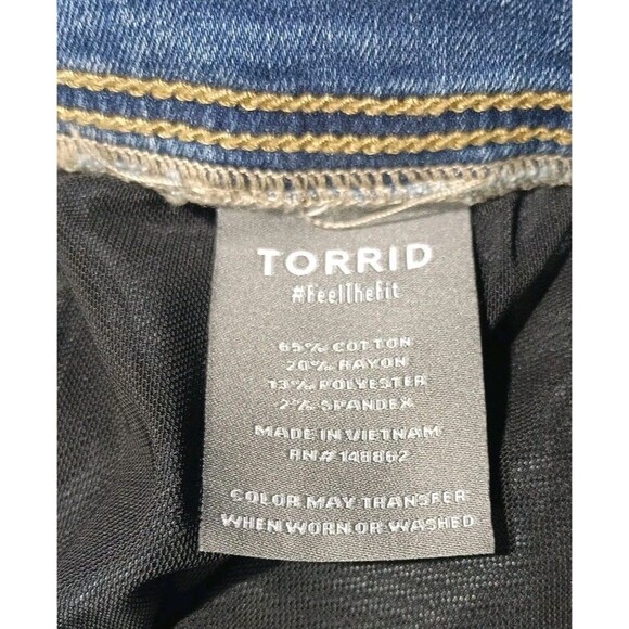 Torrid Jean Skinny Blue Super Soft Mid Rise Pull-on Jeggings Meteor size 6R - Picture 13 of 15